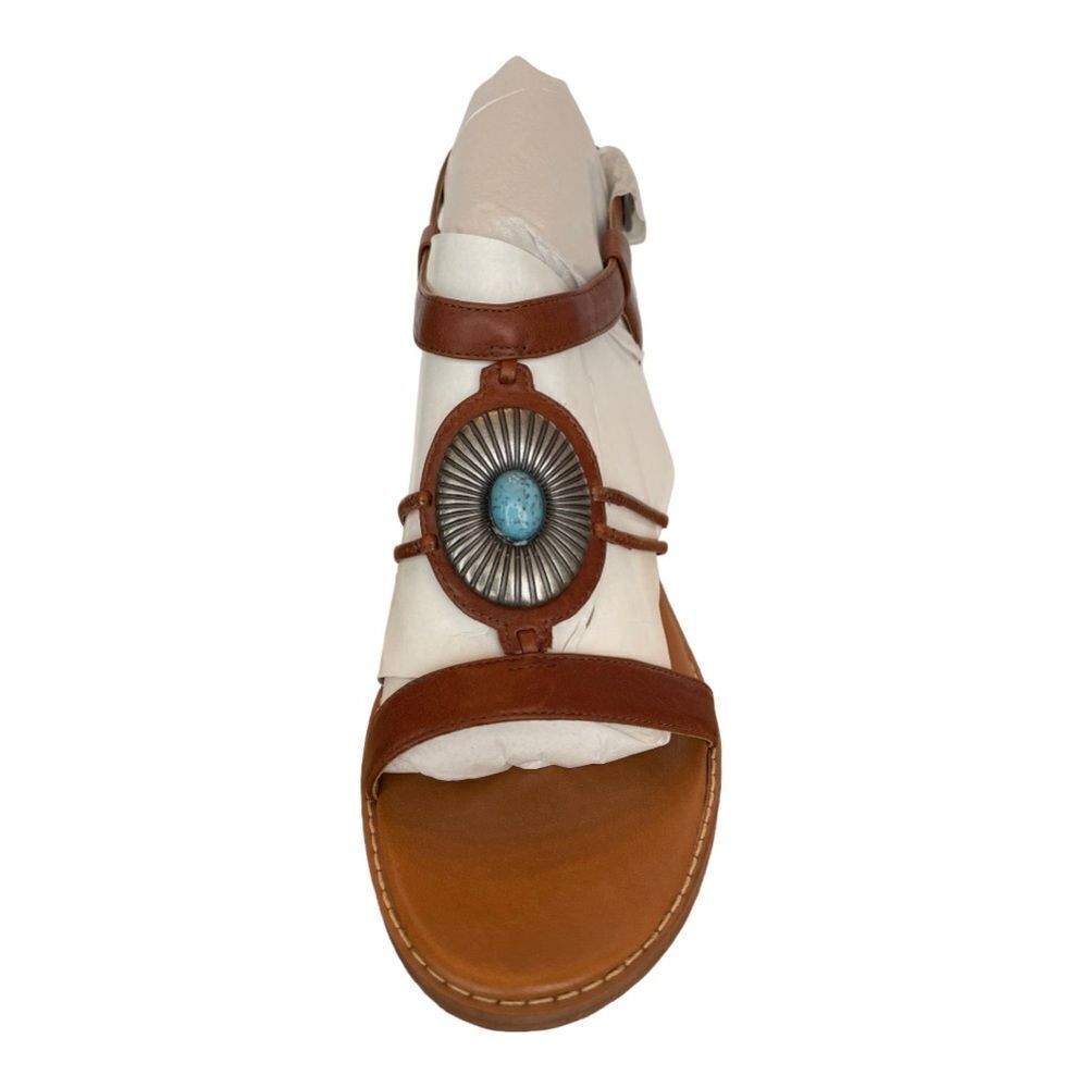 ZODIAC LEATHER EMBELLISHED STRAPPY HEEL SANDALS, Sz 11
